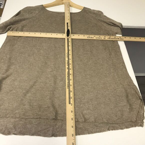 Maya Negri Sweater Womens Medium Tan Wool Blend Long Sleeve Made In Italy - Picture 7 of 9